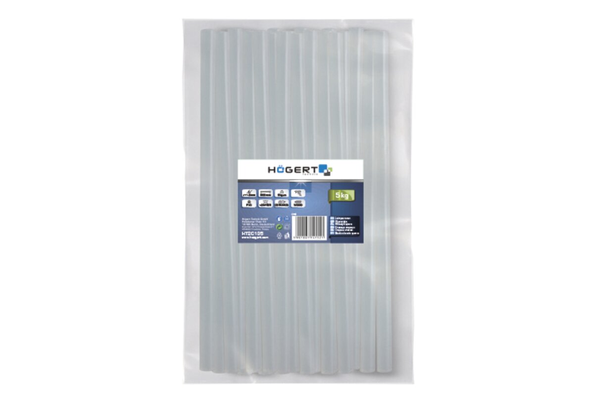 Hogert Glue sticks 300 mm, 5 kg, transparent
