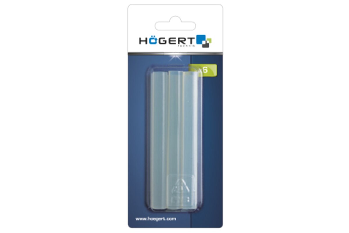 Hogert Glue sticks 100 mm, 6 pieces, transparent