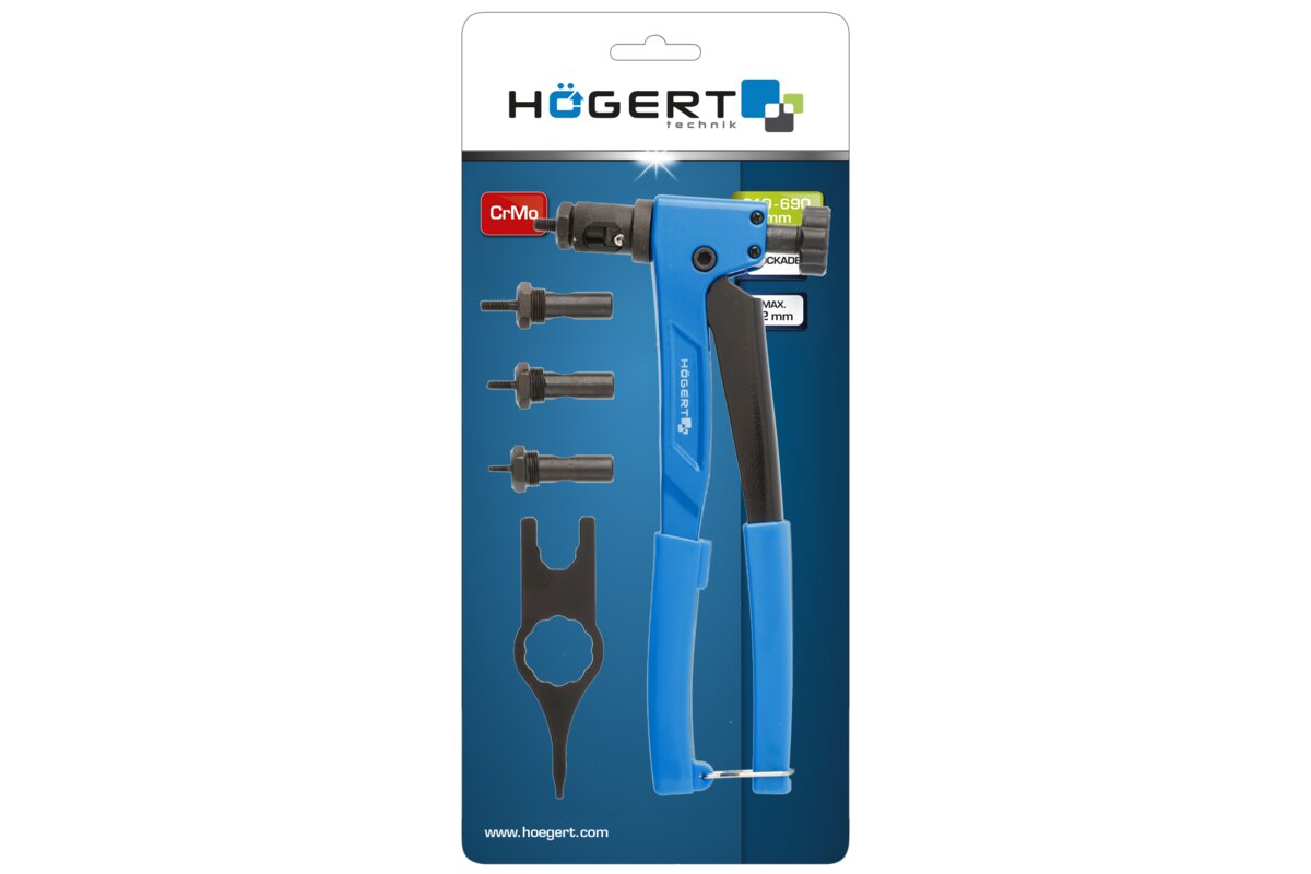 Riveting tool for rivet nuts M3-M6