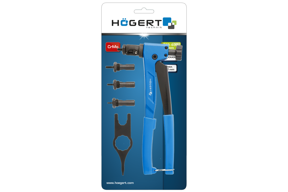 Riveting tool for rivet nuts M3-M6