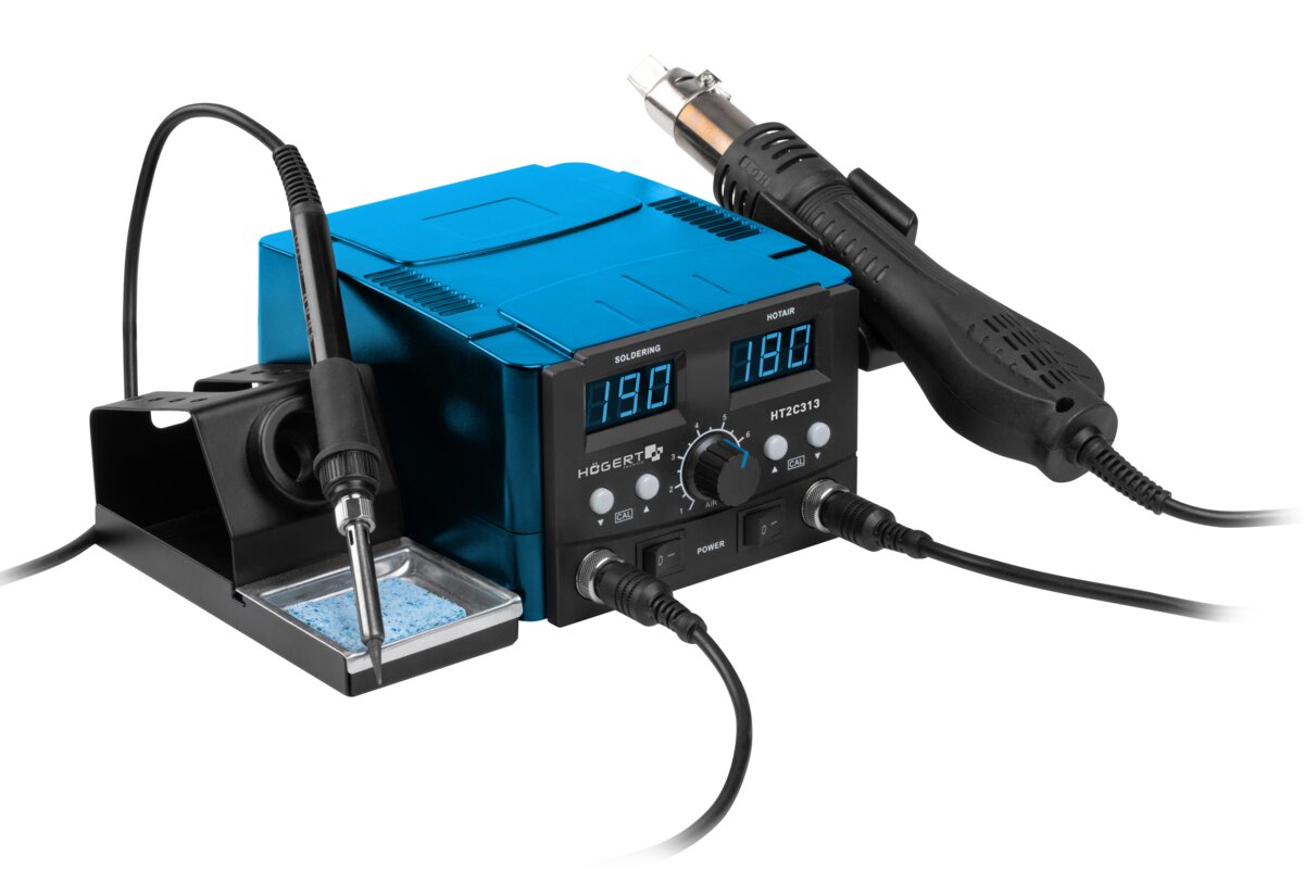 Hogert 2-in-1 hot air soldering station, 750W