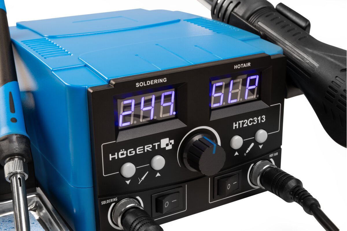 Hogert 2-in-1 hot air soldering station, 750W