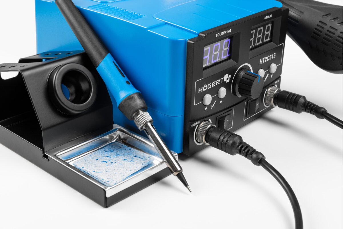 Hogert 2-in-1 hot air soldering station, 750W