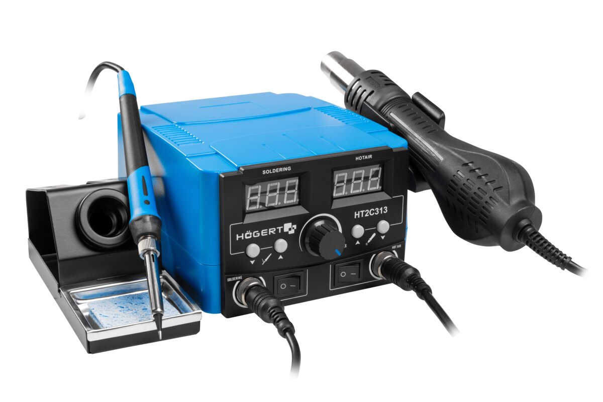 Hogert 2-in-1 hot air soldering station, 750W