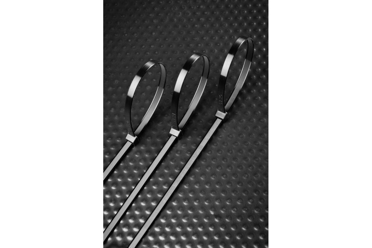 Hogert Nylon Cable Ties 3.6 x 200 mm, 100 pcs, Black