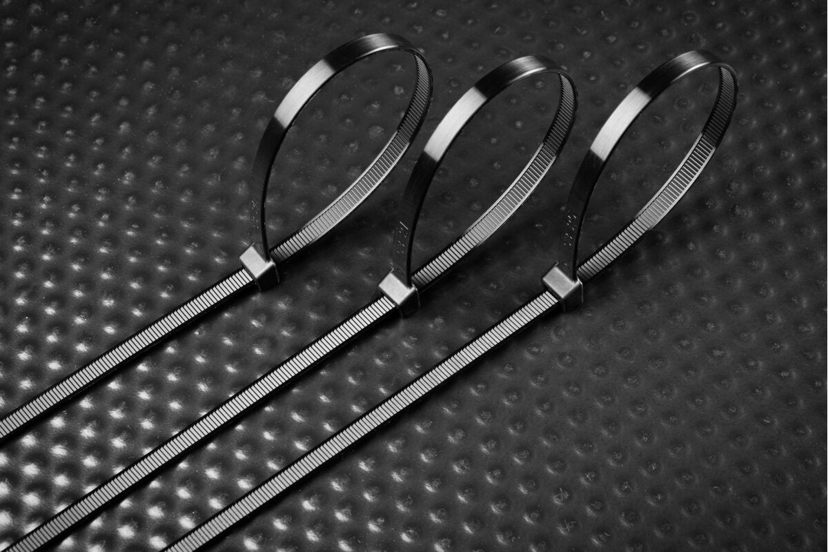 Hogert Nylon Cable Ties 3.6 x 300 mm, 100 pcs, Black