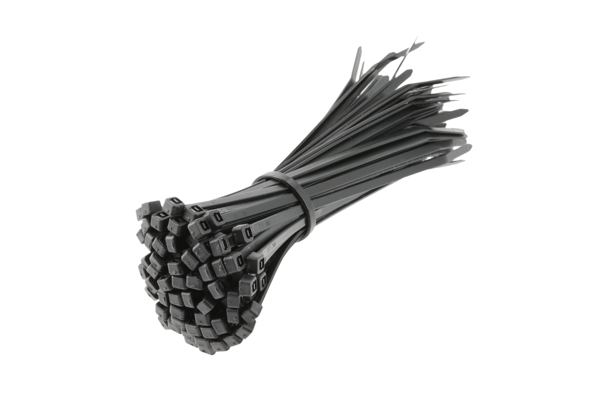 Hogert Nylon Cable Ties 3.6 x 140 mm, 100 pcs, Black