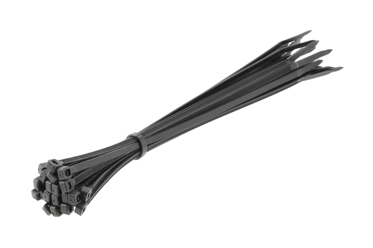 Hogert Nylon Cable Ties 3.6 x 200 mm, 25 pcs, Black