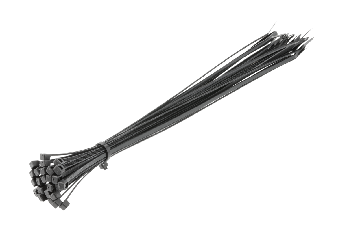 Hogert Nylon Cable Ties 3.6 x 300 mm, 25 pcs, Black