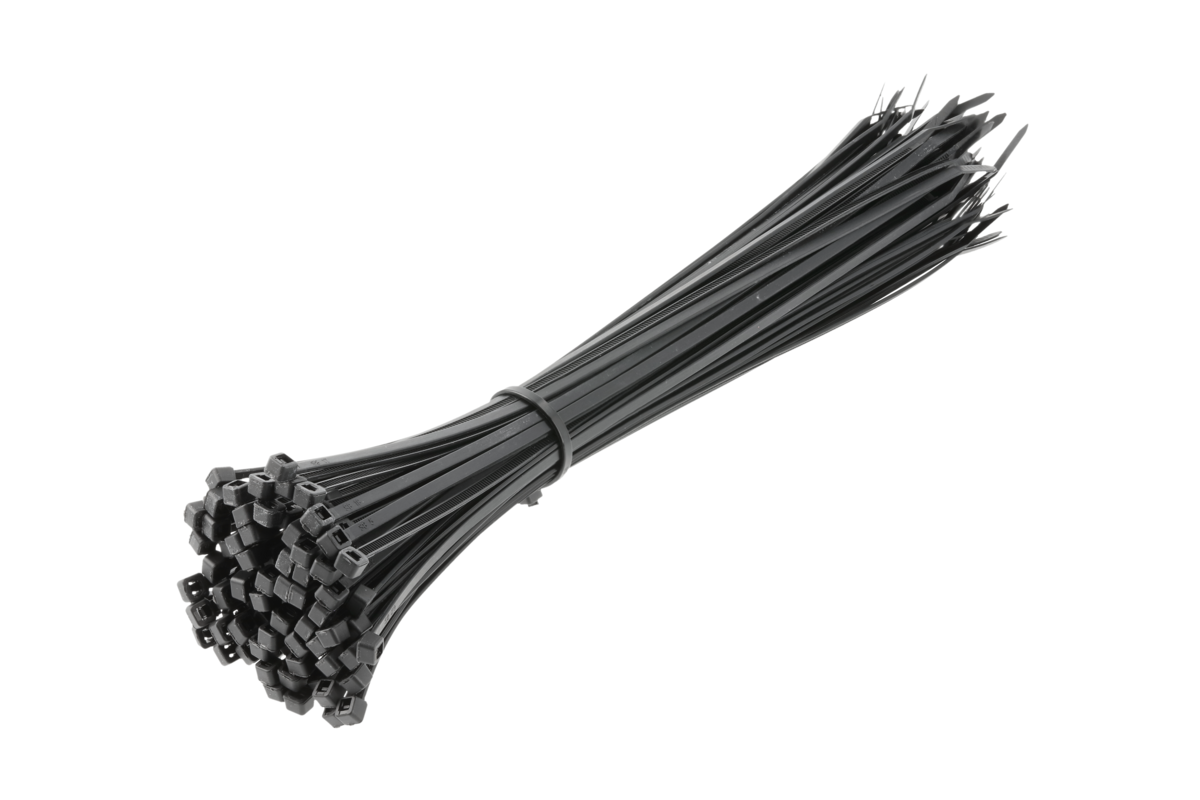 Hogert Nylon Cable Ties 3.6 x 300 mm, 100 pcs, Black