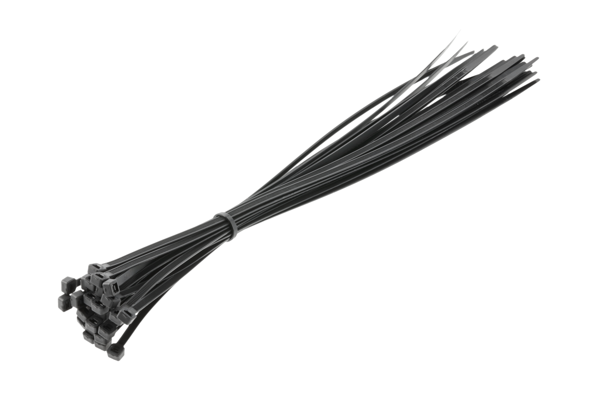 Hogert Nylon Cable Ties 4.8 x 370 mm, 25 pcs, Black