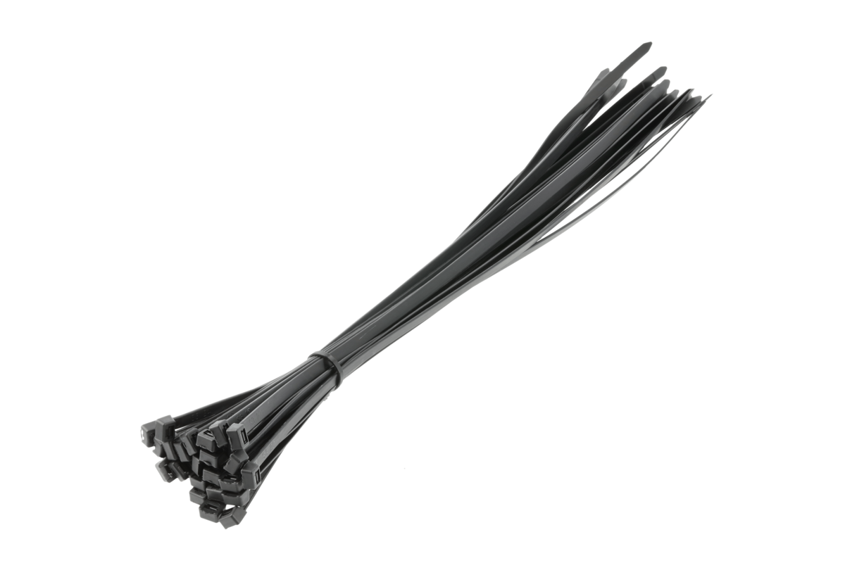 Hogert Nylon Cable Ties 7.6 x 500 mm, 25 pcs, Black