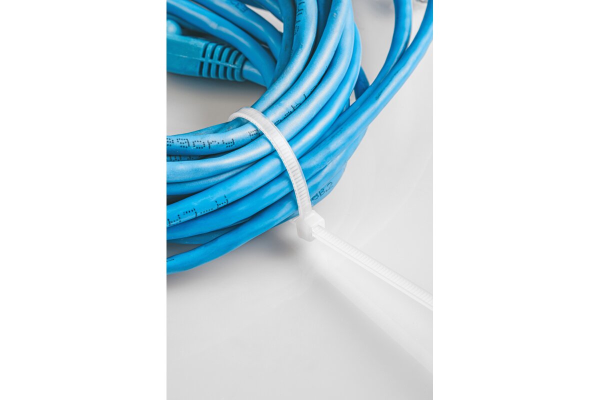 Hogert Nylon Cable Ties 4.8 x 370 mm, 25 pcs, White