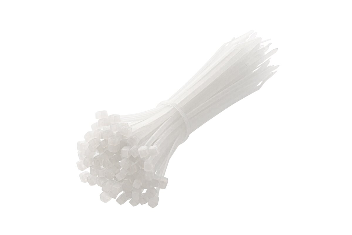 Hogert Nylon Cable Ties 2.5 x 140 mm, 100 pcs, White
