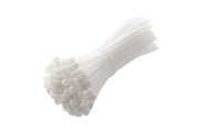 Hogert Nylon Cable Ties 3.6 x 140 mm, 100 pcs, White