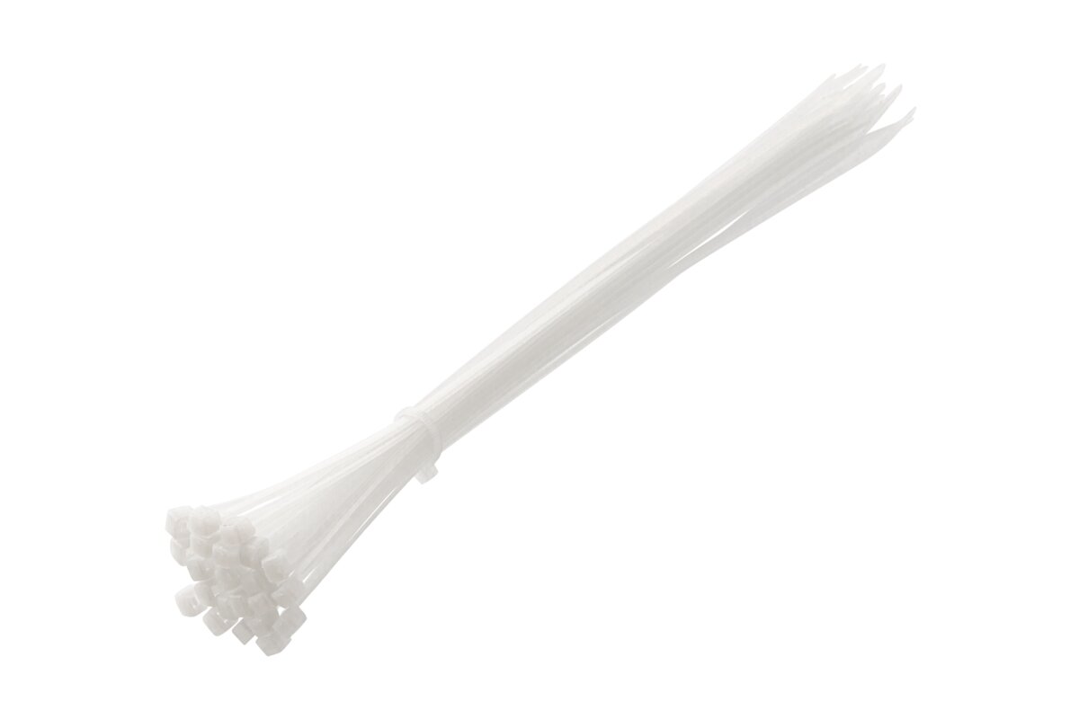 Hogert Nylon Cable Ties 3.6 x 300 mm, 25 pcs, White