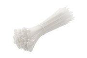 Hogert Nylon Cable Ties 4.8 x 200 mm, 100 pcs, White