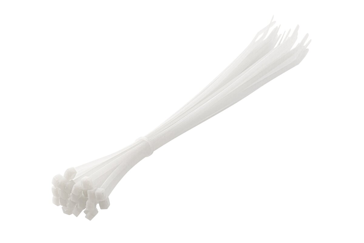 Hogert Nylon Cable Ties 4.8 x 300 mm, 25 pcs, White