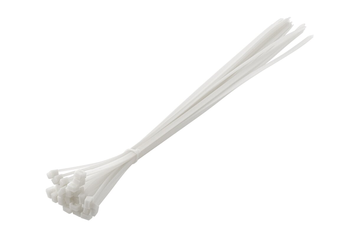 Hogert Nylon Cable Ties 9 x 600 mm, 25 pcs, White