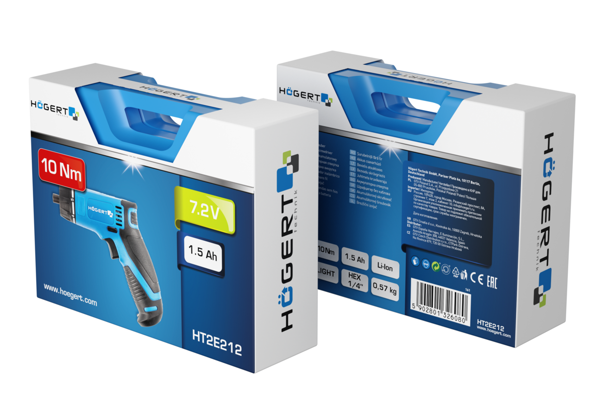 Hogert Cordless screwdriver 7.2V