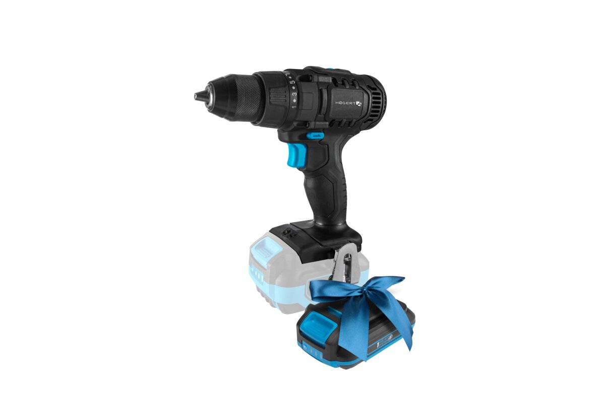 Hogert Drill screwdriver 50Nm 18V + 2Ah battery