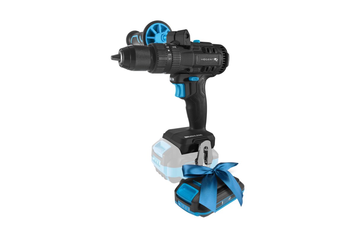 Hogert Brushless Drill Impact Driver 80Nm 18V + 2Ah Battery