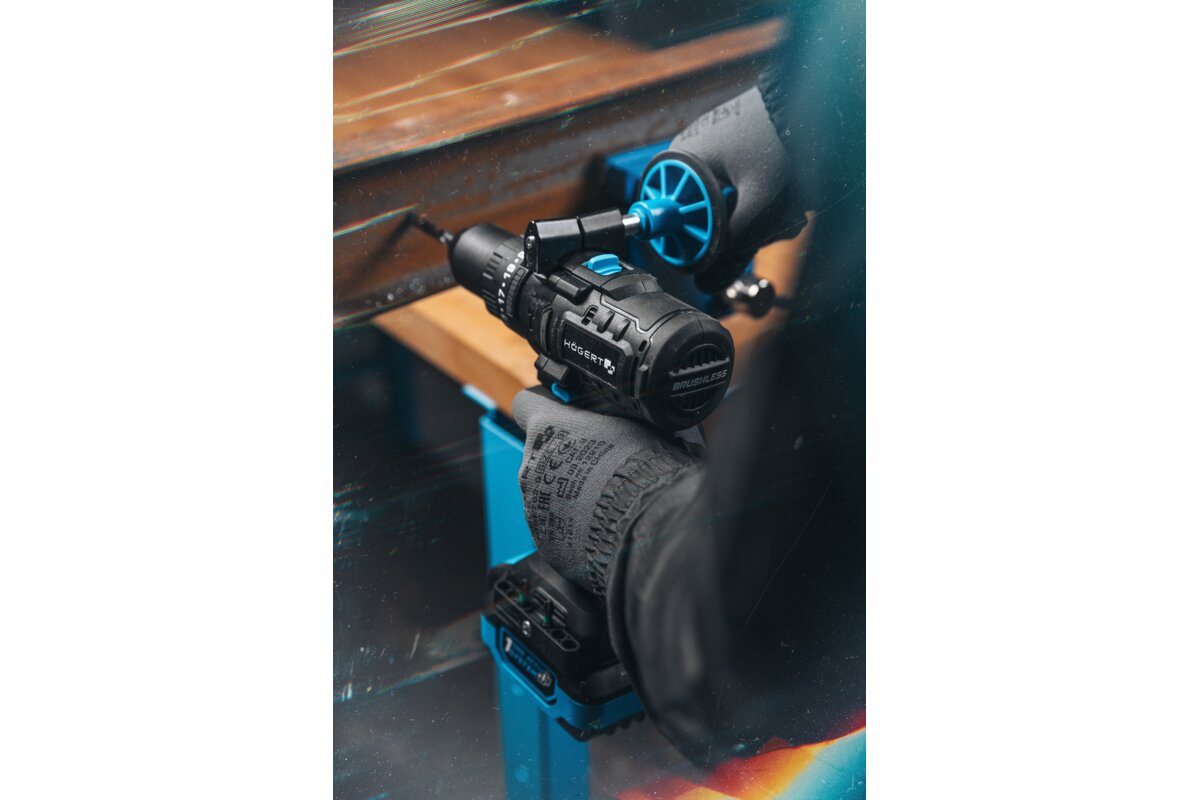 Hogert Cordless Brushless Screwdriver Drill Impact Driver Kit