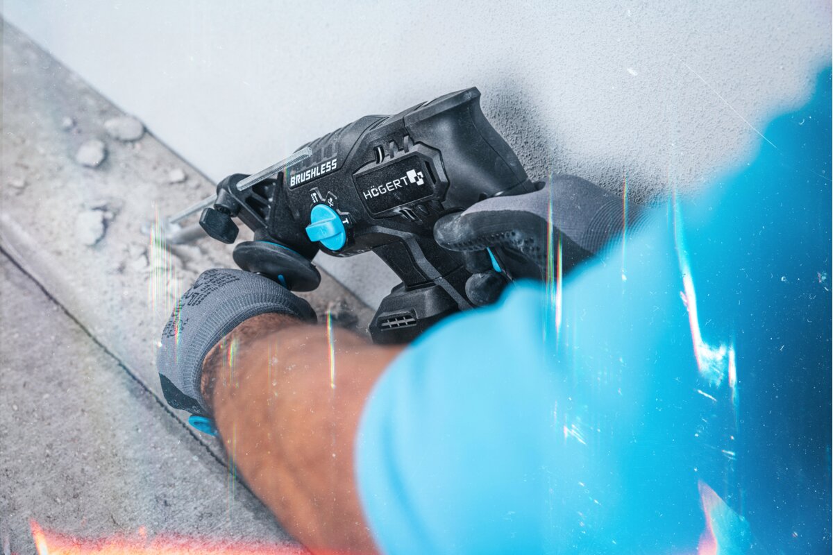 Hogert BRUSHLESS HAMMER DRILL WITH CHISELING FUNCTION 18V