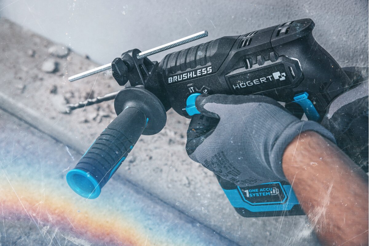 Hogert BRUSHLESS HAMMER DRILL WITH CHISELING FUNCTION 18V