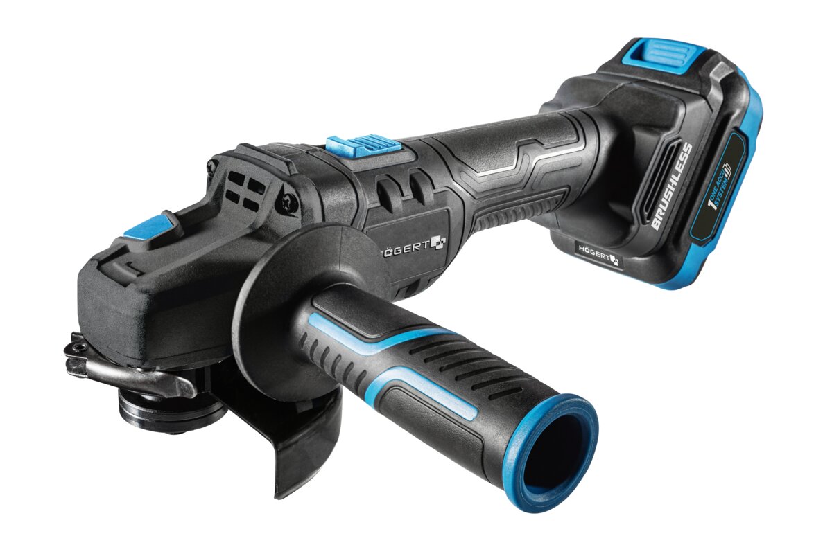 Hogert 125mm 18V Brushless Angle Grinder Kit + 2Ah Battery