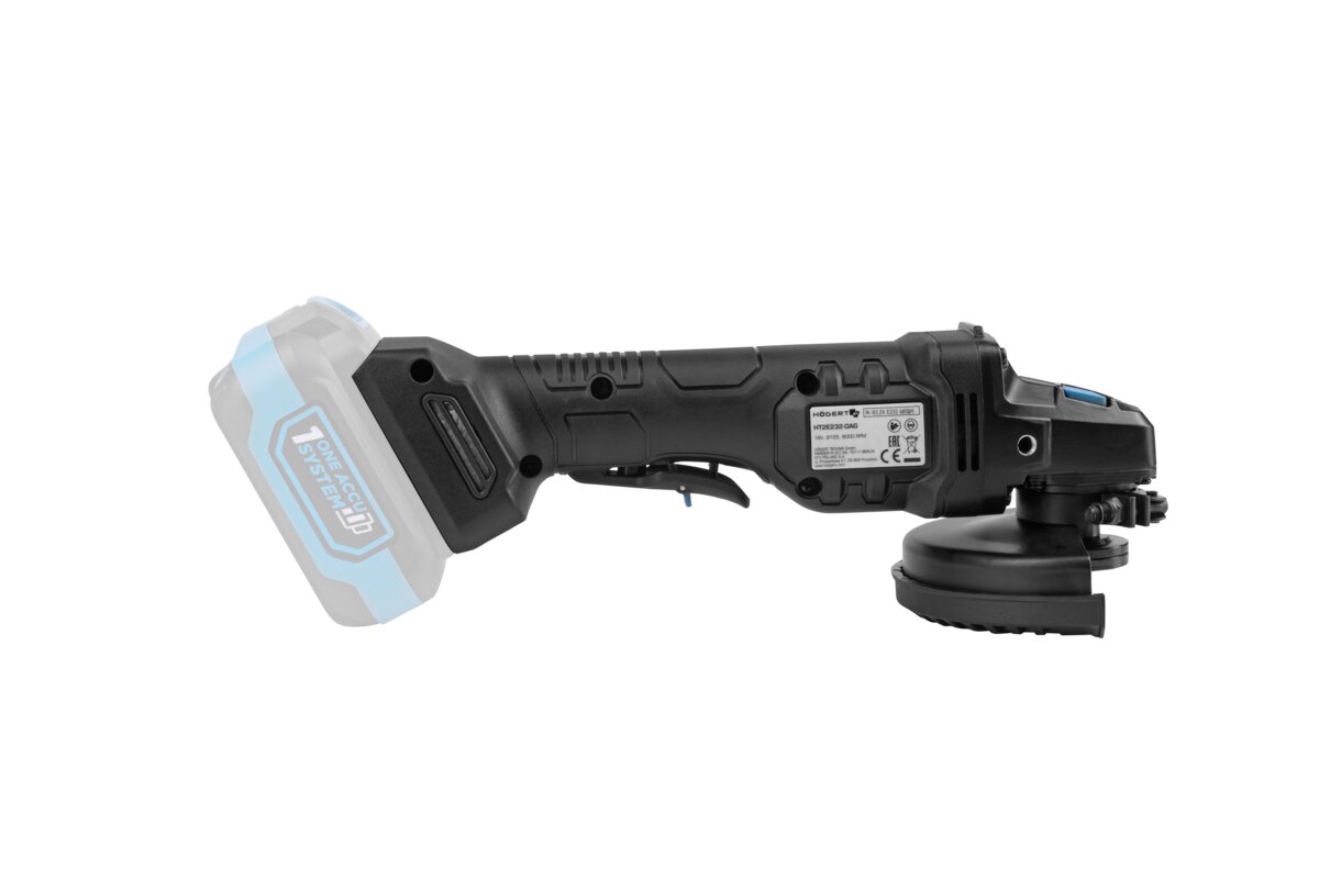 Hogert 125MM 18V CORDLESS BRUSHLESS ANGLE GRINDER WITH PADDLE SWITCH