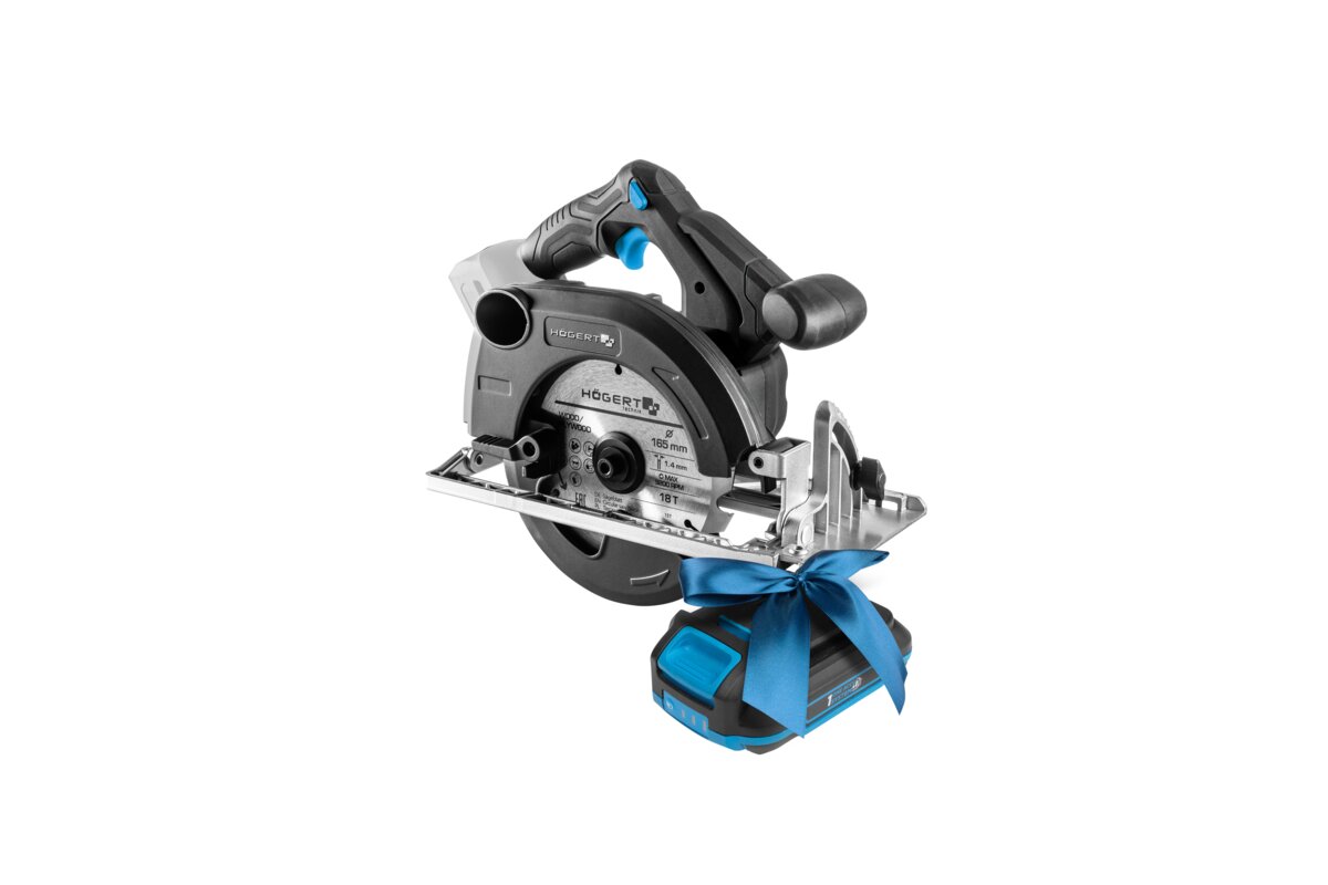Hogert 165mm 18V Brushless Circular Saw + 2Ah Battery