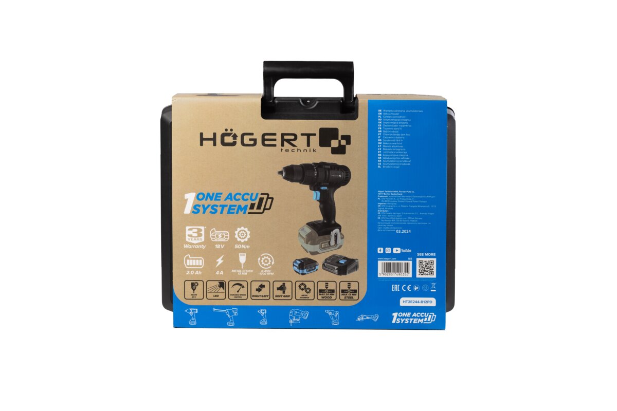Hogert Cordless Drill Driver 18V