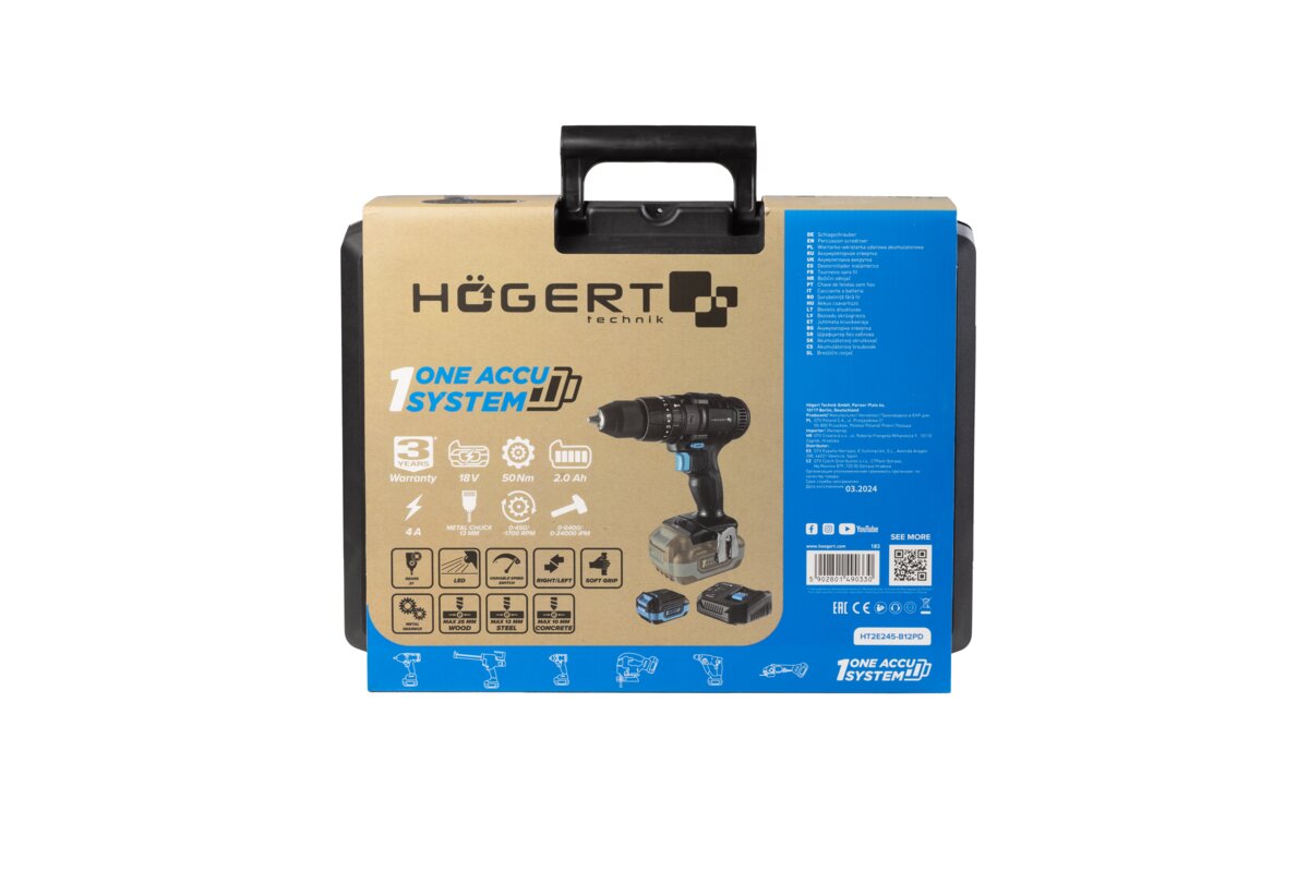 Hogert CORDLESS IMPACT DRILL 18V