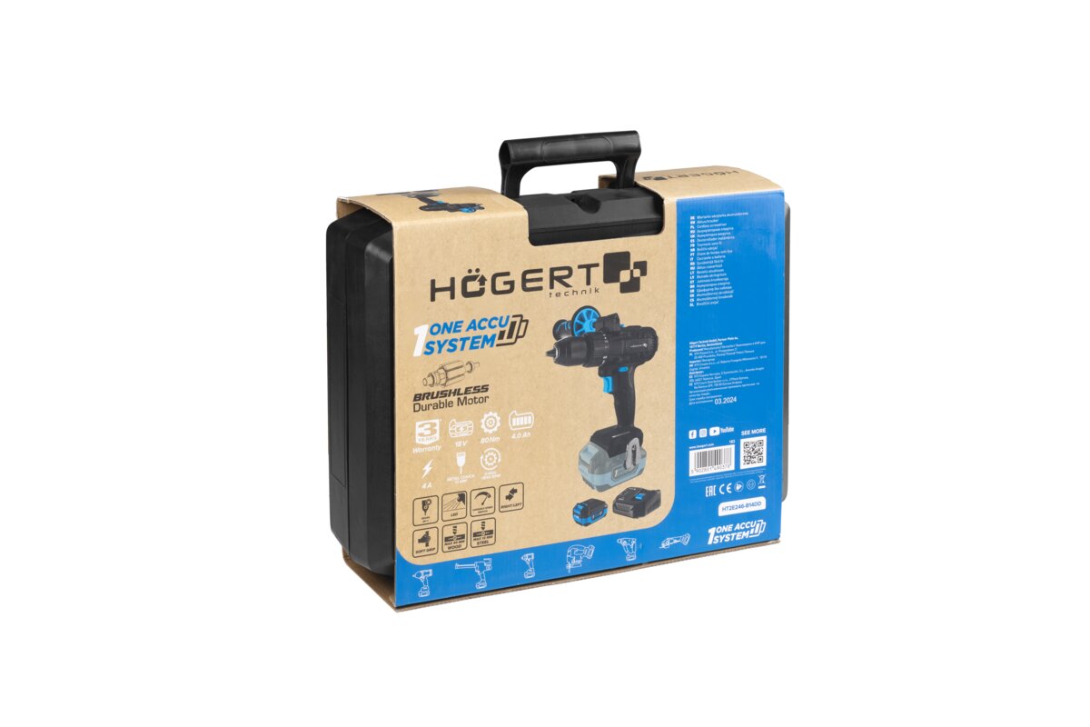 Hogert Brushless Cordless Drill Driver 18V