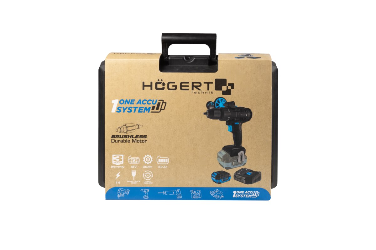 Hogert Brushless Cordless Drill Driver 18V
