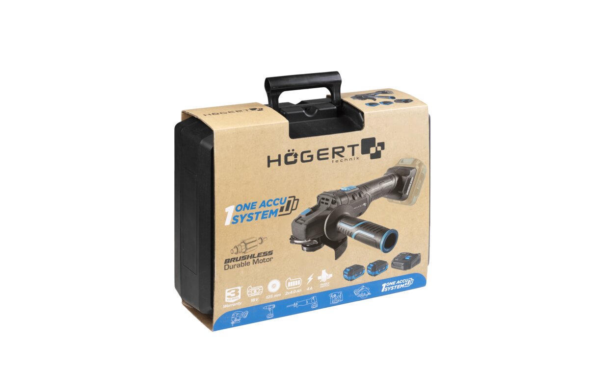 Hogert CORDLESS BRUSHLESS ANGLE GRINDER 125MM 18V