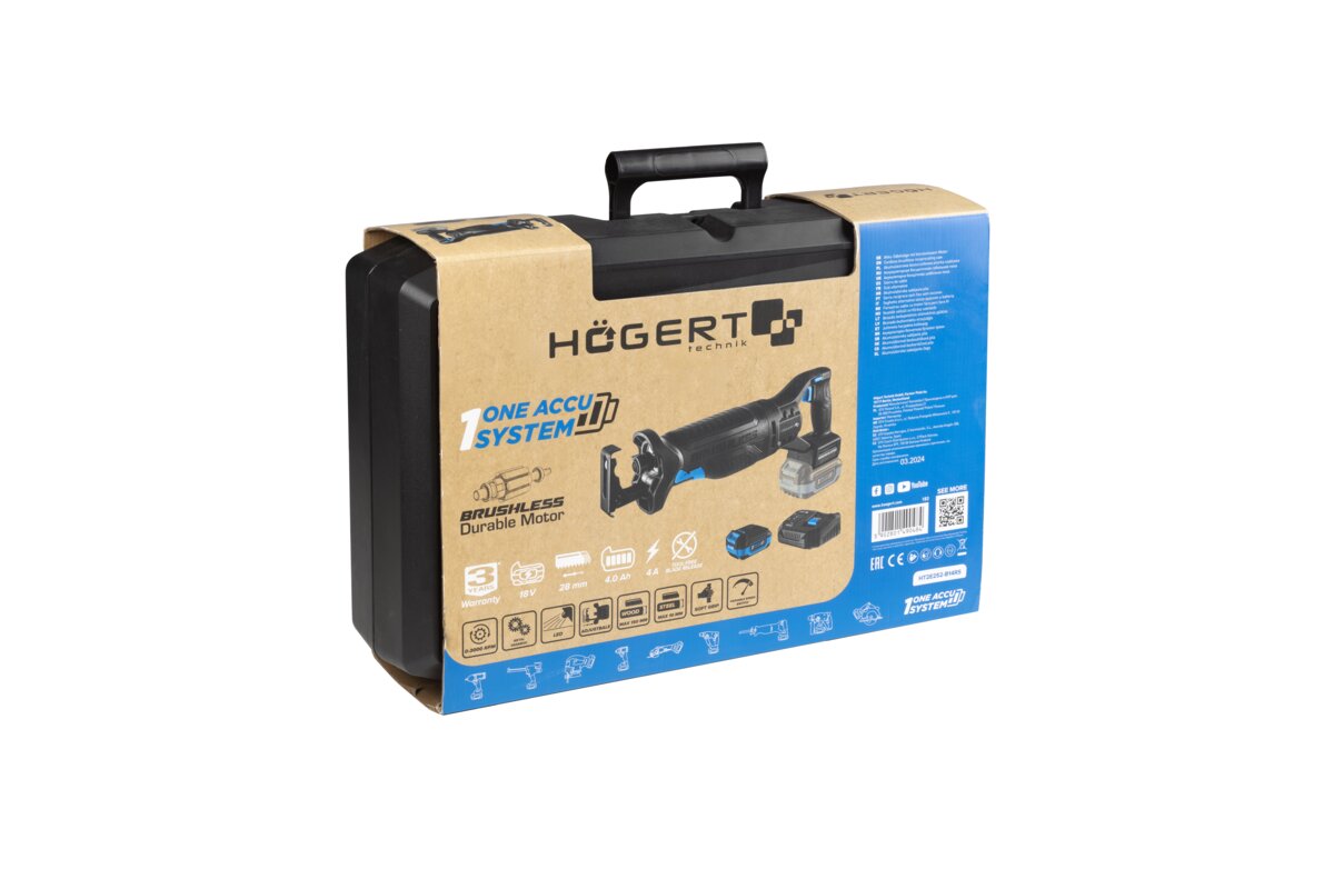 Hogert CORDLESS BRUSHLESS RECIPROCATING SAW 18V