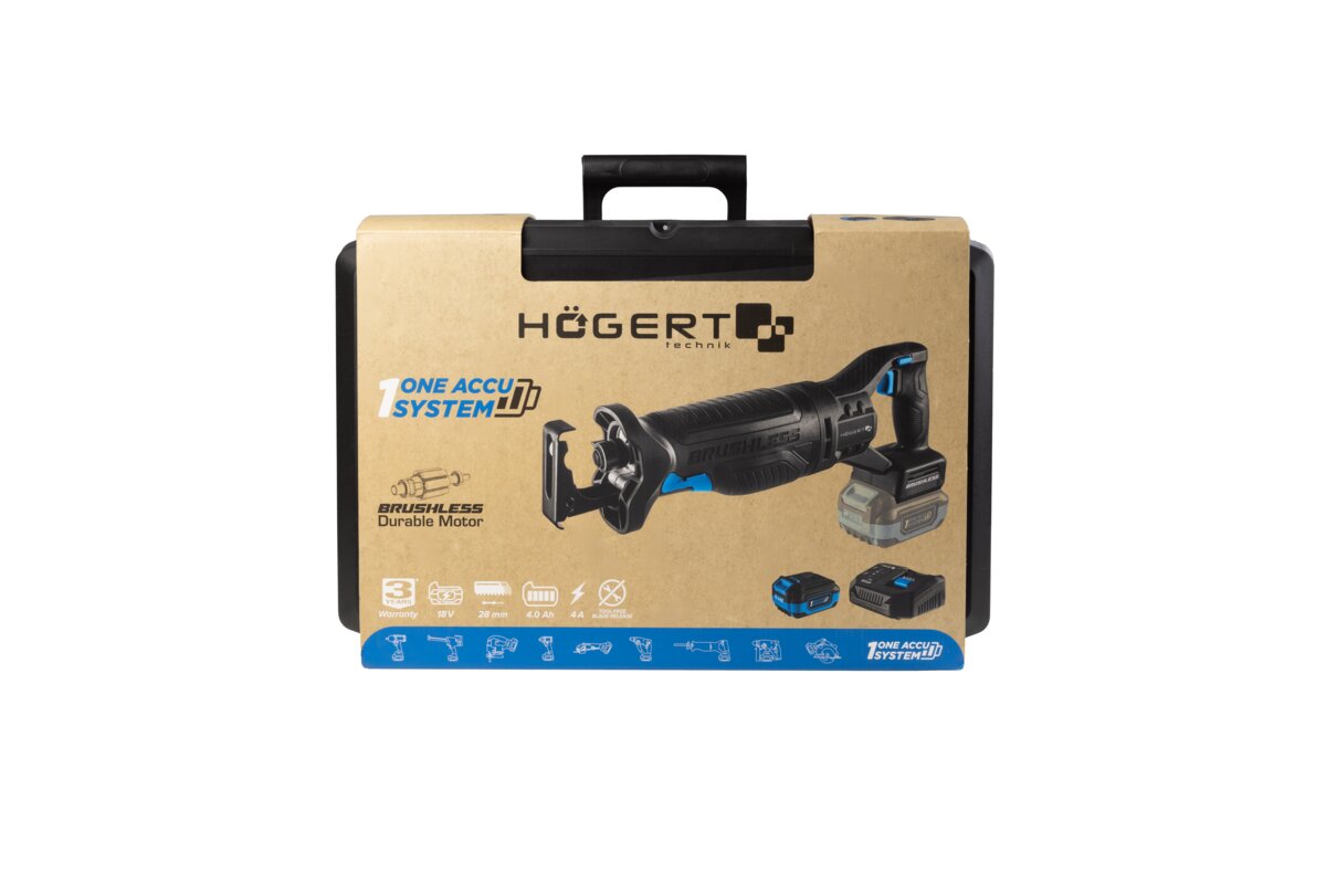 Hogert CORDLESS BRUSHLESS RECIPROCATING SAW 18V