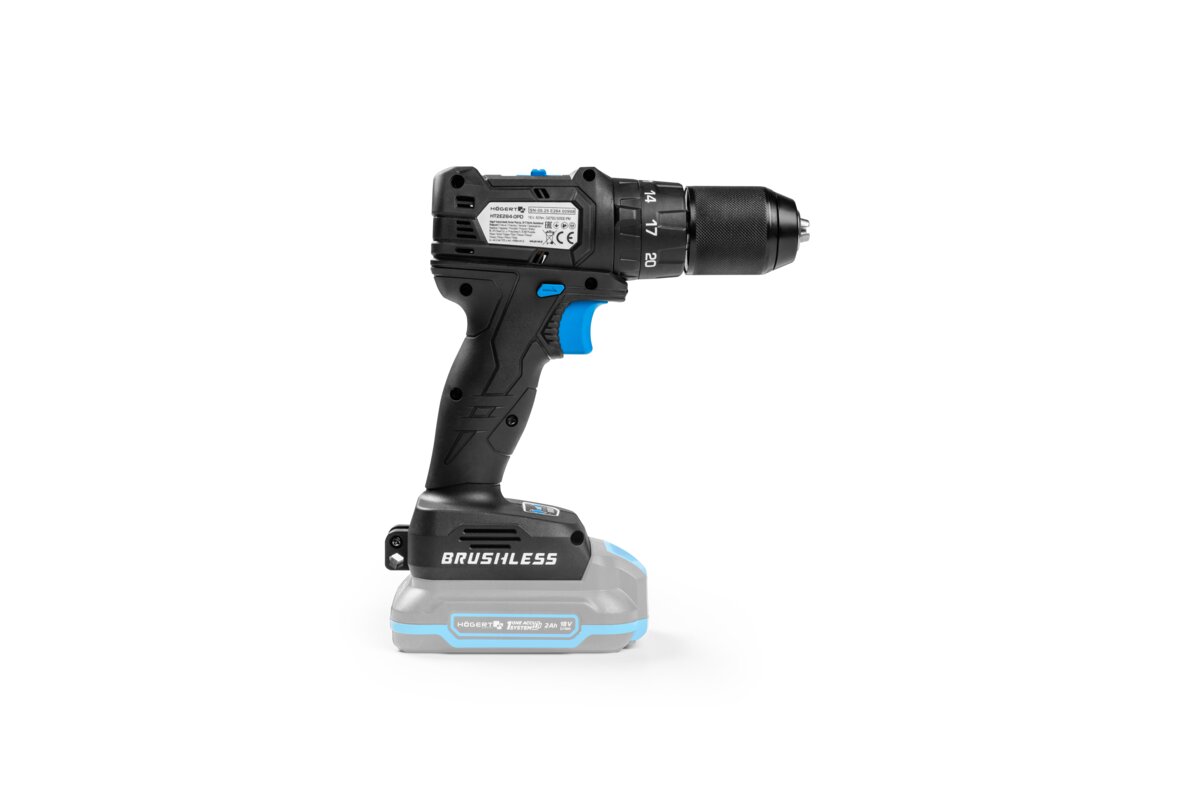 Hogert Brushless Compact Drill Impact Screwdriver 40Nm 18V