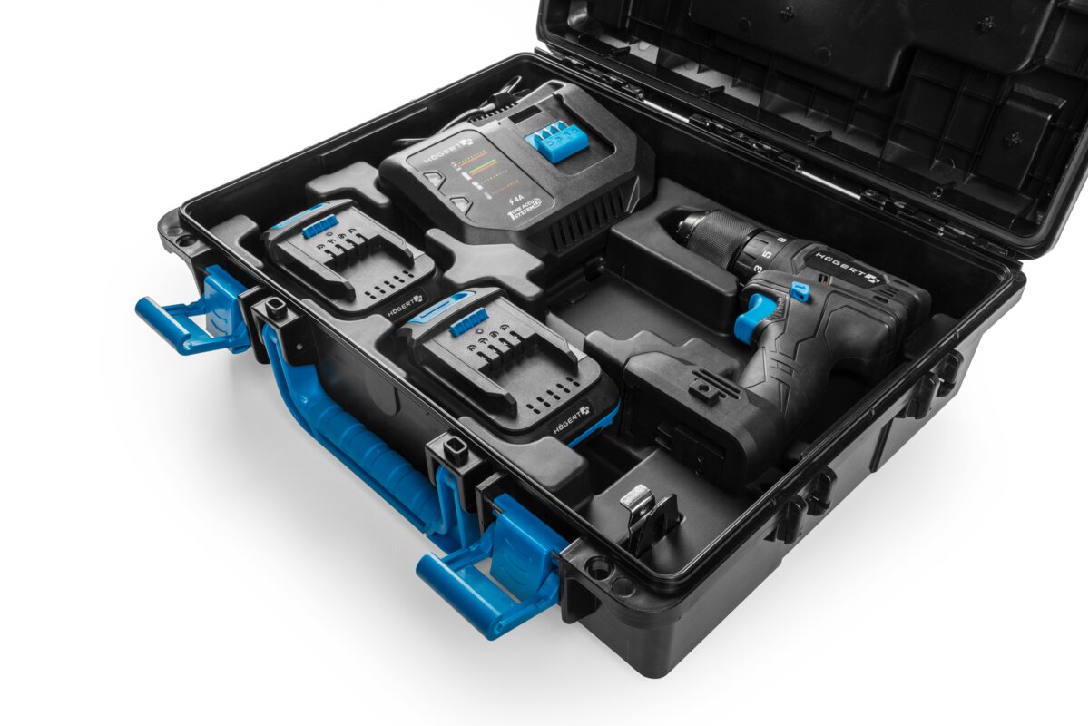 Hogert Brushless Compact Drill Kit Impact Screwdriver 40Nm 18V