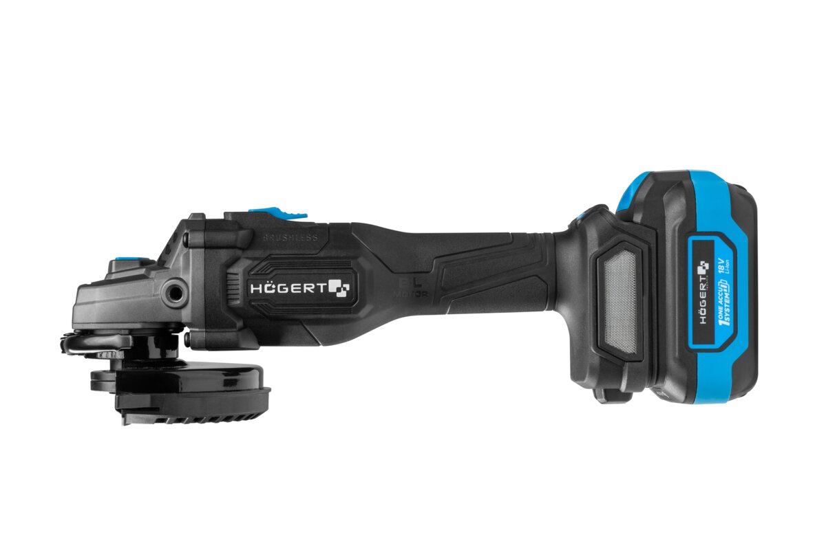 Set Brushless Angle Grinder With Speed Control 125mm 18V