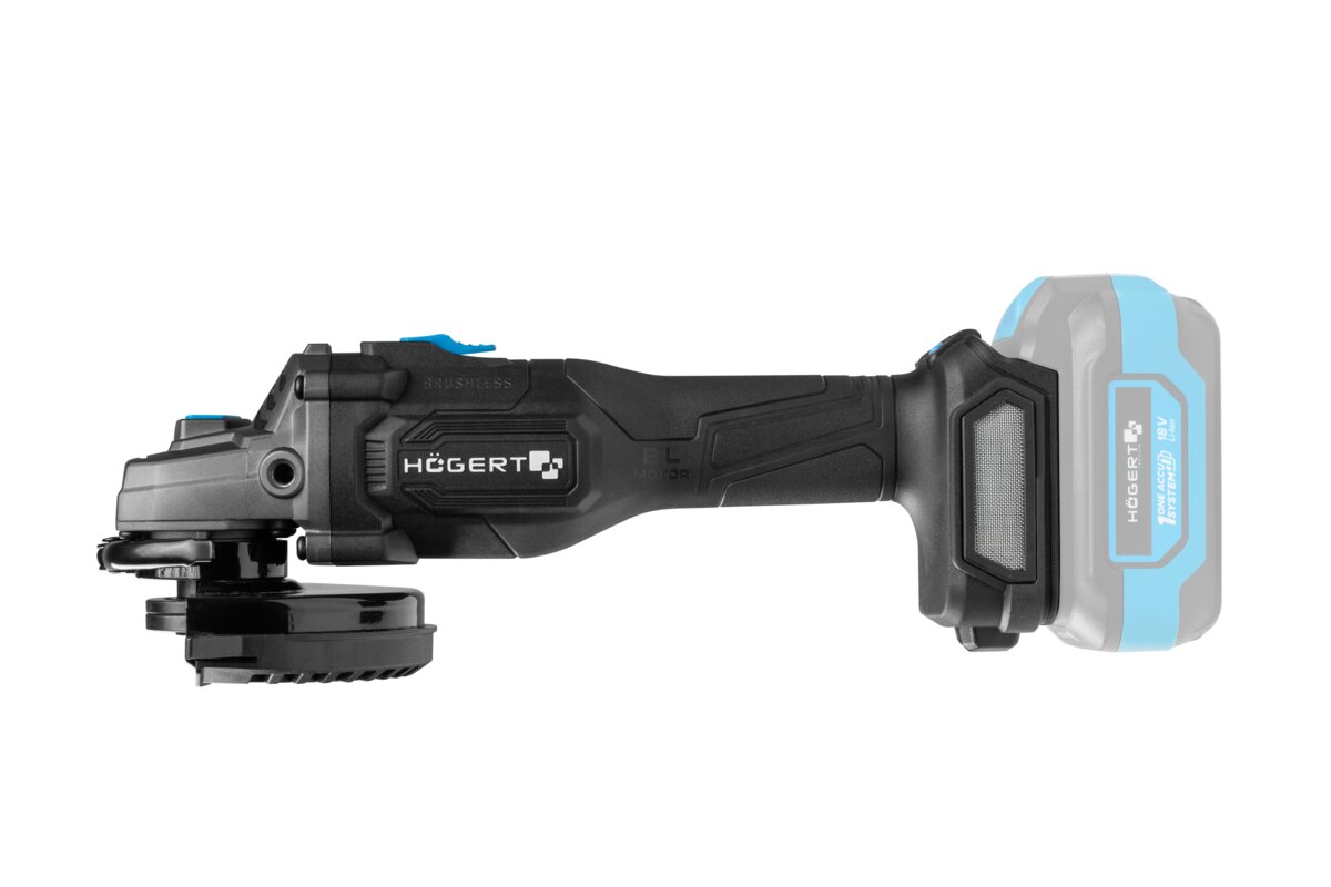 Hogert Brushless Angle Grinder With Speed Adjustable 125mm 18V