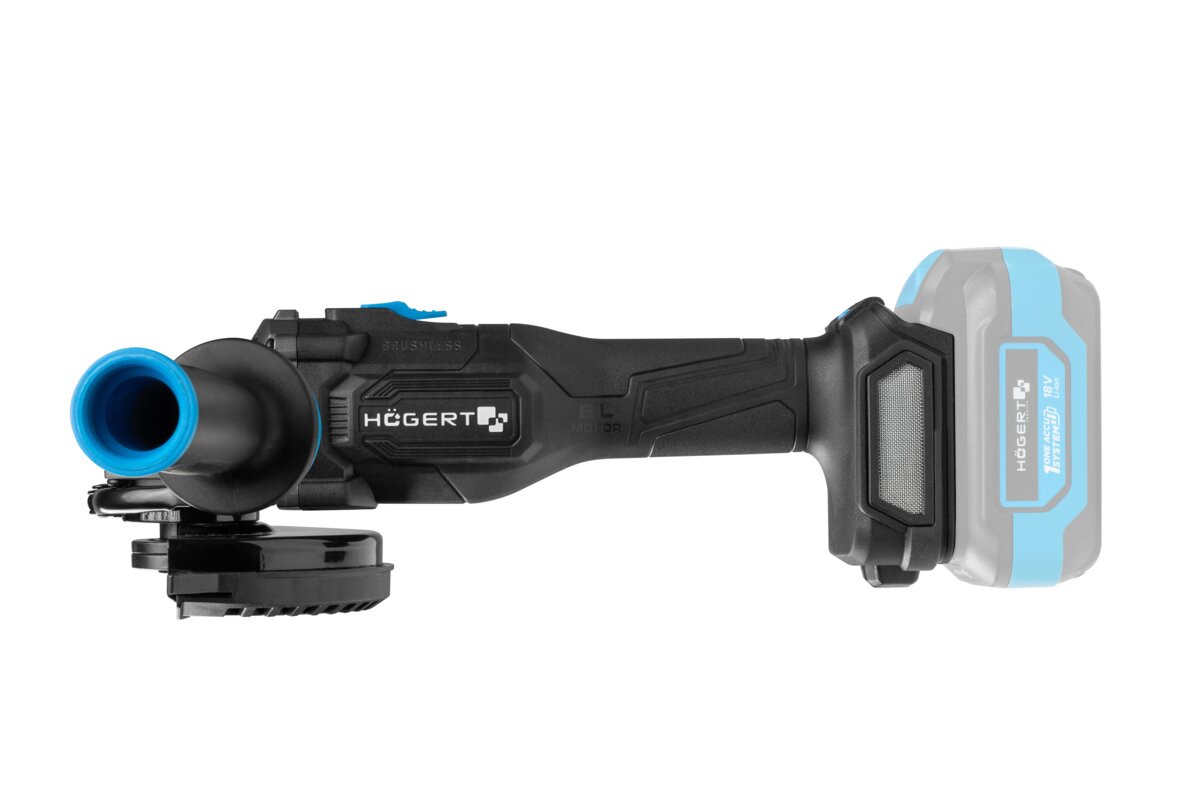 Hogert Brushless Angle Grinder With Speed Adjustable 125mm 18V