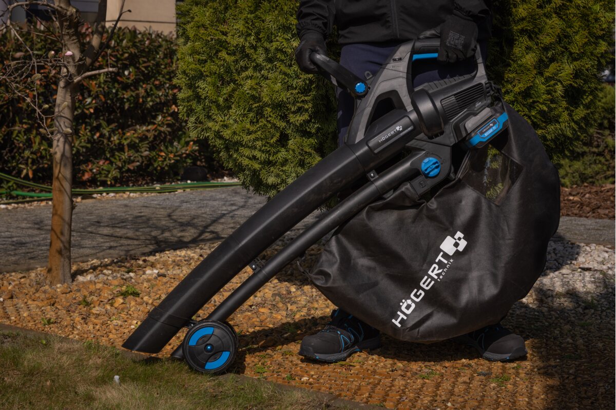 Hogert Brushless leaf blower and vacuum cleaner 18V+18V