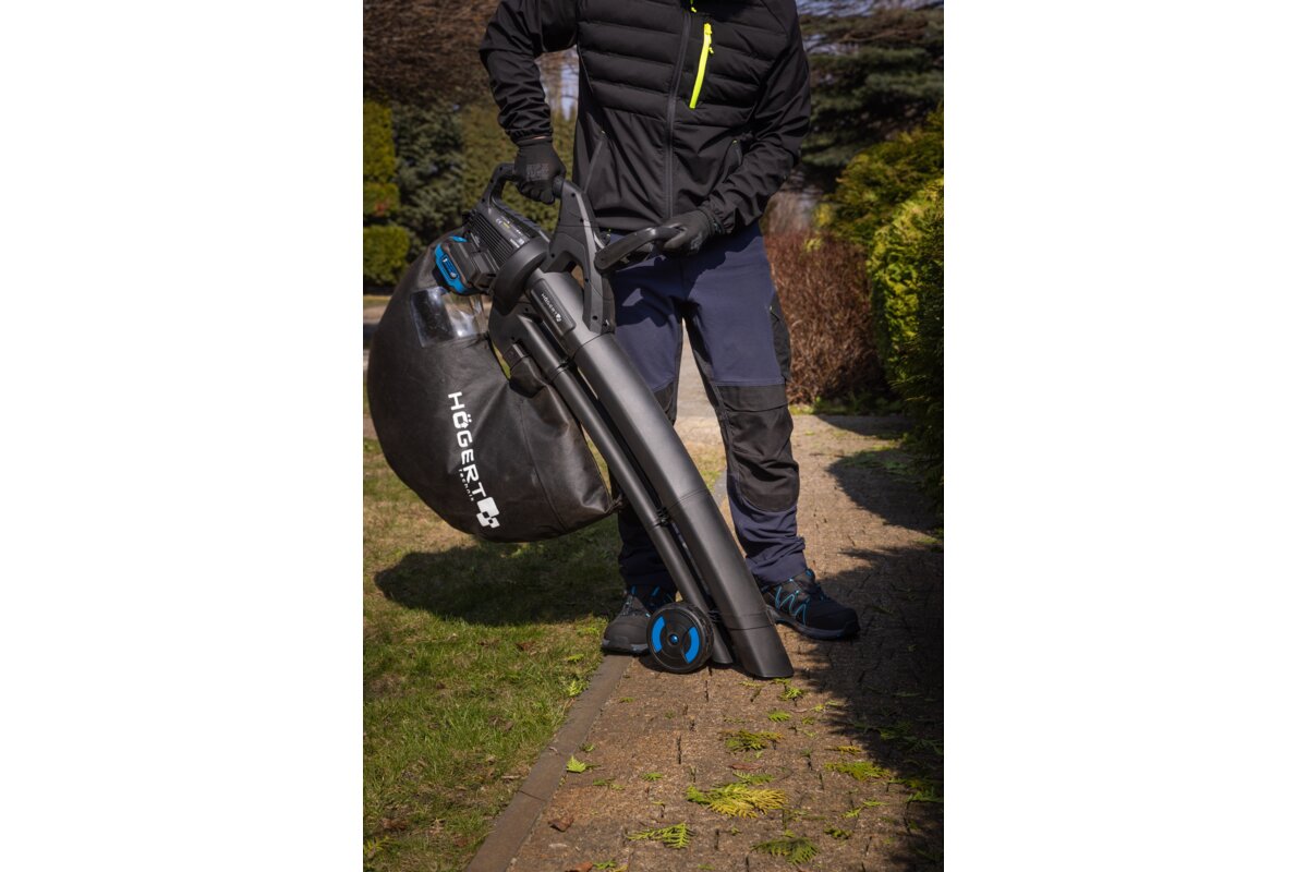 Hogert Brushless leaf blower and vacuum cleaner 18V+18V