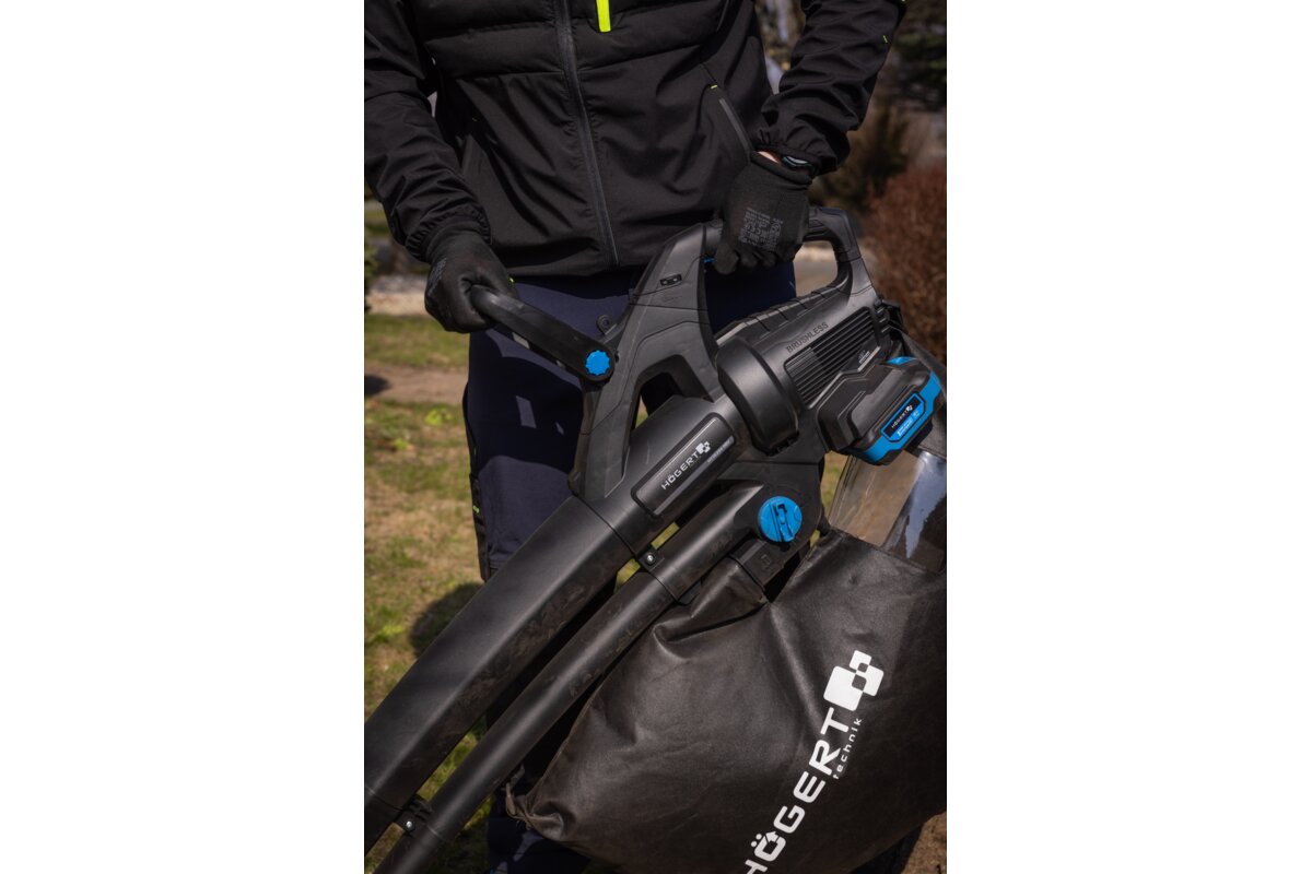 Hogert Brushless leaf blower and vacuum cleaner 18V+18V