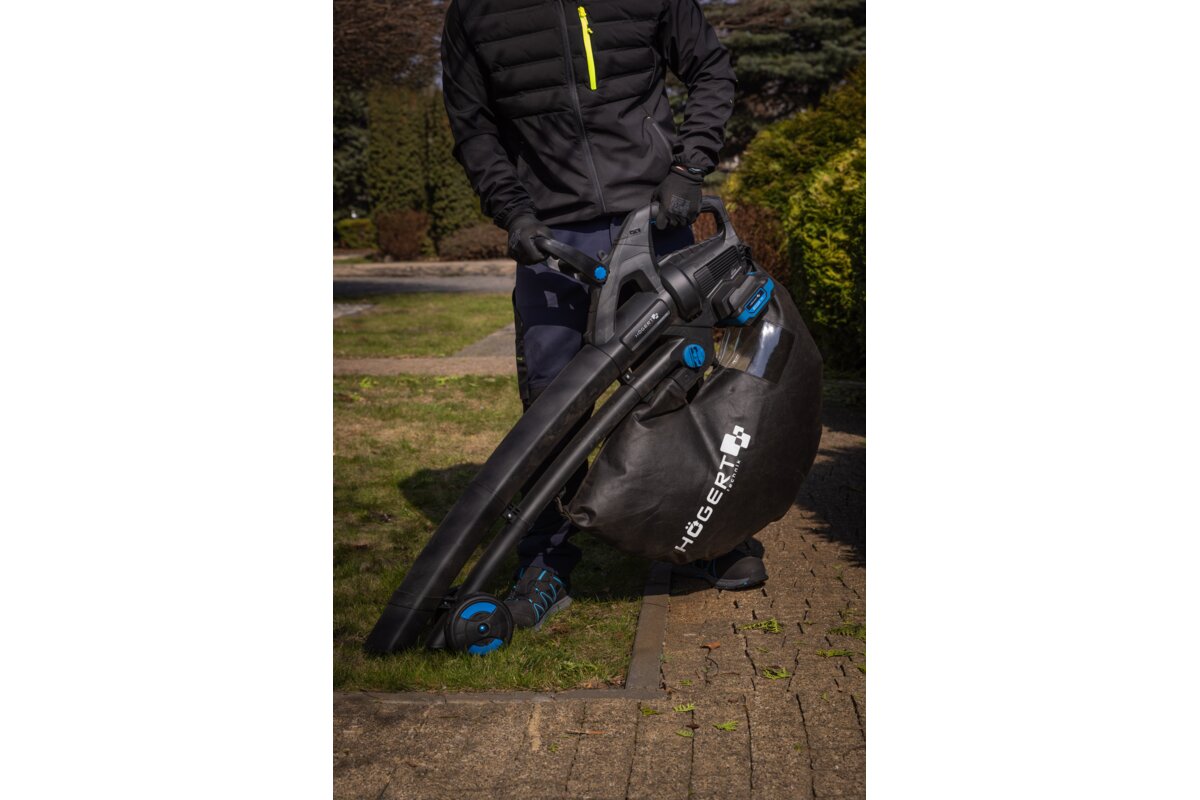 Hogert Brushless leaf blower and vacuum cleaner 18V+18V