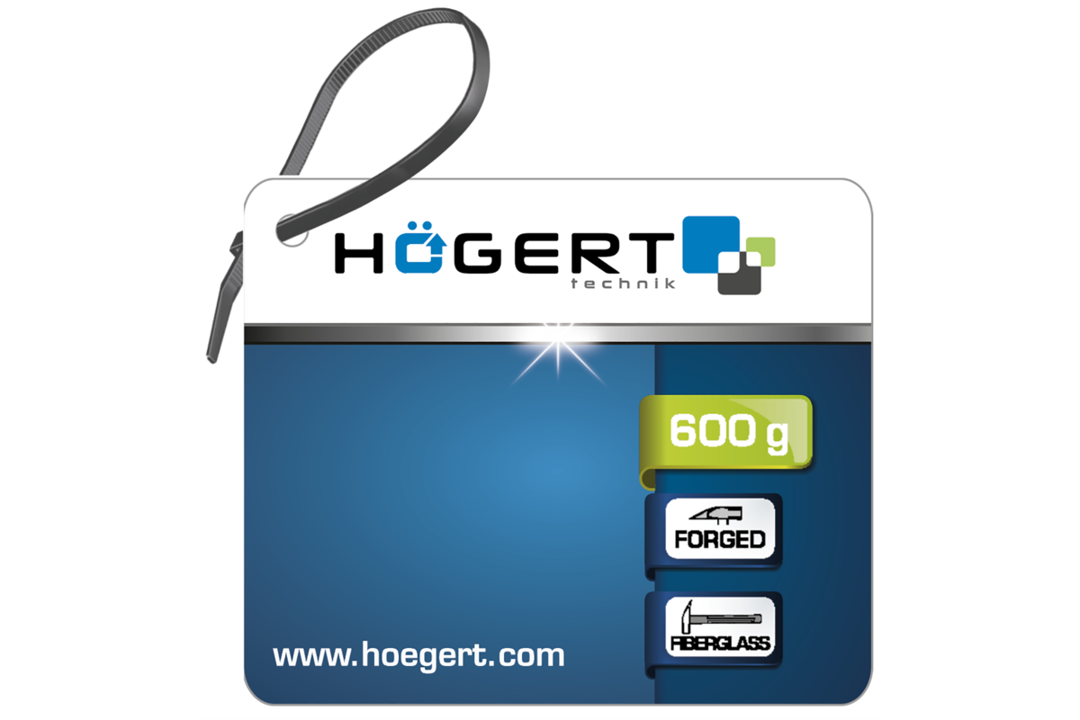 Hogert Nail hammer with fibreglass handle, 800 g