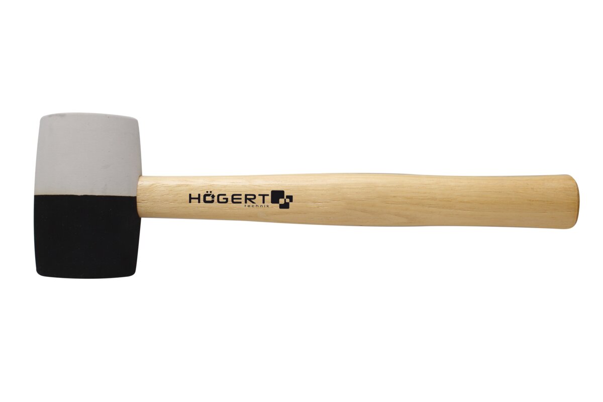 Rubber mallet with wooden handle, 450 g